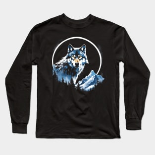 Wolf Art Nature Lover Fantasy Long Sleeve T-Shirt